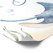 Onder De Zee Baby Shower Welkomstbord Poster (Hoek)