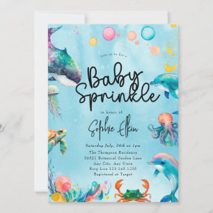 Onder de Zee   Baby Sprinkle Kaart