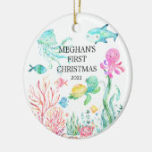 Onder de Zee Baby's Eerste Kerst Ornament (Links)