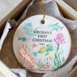 Onder de Zee Baby's Eerste Kerst Ornament