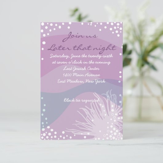 ONDER DE ZEE Bat Bar Mitzvah Uitnodiging (Staand voorkant)