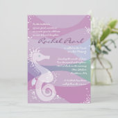 ONDER DE ZEE Bat Bar Mitzvah Uitnodiging (Staand voorkant)