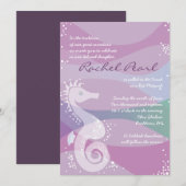 ONDER DE ZEE Bat Bar Mitzvah Uitnodiging (Voorkant / Achterkant)