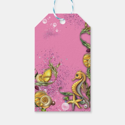 Onder de zee bedankkaartjes cadeaulabel (Voorkant)