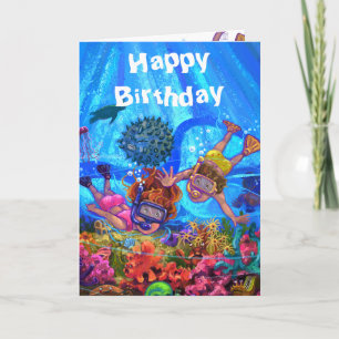 Onder de Zee Birthday Card Kaart
