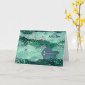 Onder de Zee Blank Note Card Kaart (Gele Bloem)