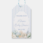 Onder De Zee Blauwe Baby Shower Bedankt Cadeaulabel (Voorkant)