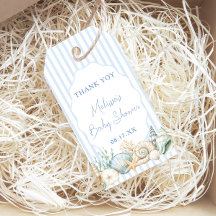 Onder De Zee Blauwe Baby Shower Bedankt