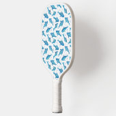 Onder de zee blauwe haai vis patroon pickleball paddle (Links)