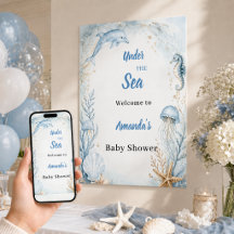 Onder de zee blauwe oceaan welkom Baby Shower
