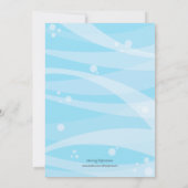 Onder de Zee Blue Baby shower Invitation Card Kaart (Achterkant)