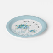 Onder de Zee Blue Zee Turtle Papieren Bordje (Gekanteld)
