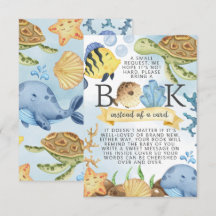 Onder de Zee Boeken voor Baby Verzoekkaart Inzetst