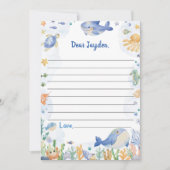 Onder de Zee Boy Party Time Capsule Message Kaart (Voorkant)