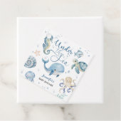 Onder de Zee Boy Waterverf Baby shower voorkeursme Bedankjes Labels (In situ)