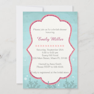 onder de Zee Bridal Shower Invitation Kaart