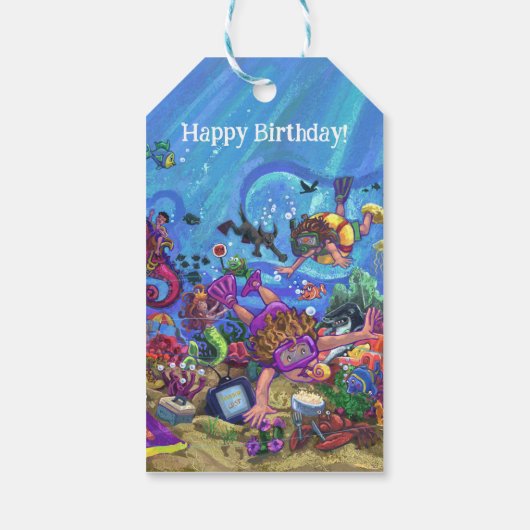 Onder de Zee Cadeaulabel (Achterkant)
