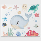 Onder de zee cadeaupapier (Vlak)