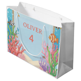 Onder de Zee Cadeautas, Oliver's 4e Verjaardagscad Groot Cadeauzakje