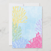 Onder de Zee Clown Fish Birthday Party Kaart (Achterkant)