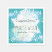 Onder de Zee Custom Wedding Servetten (Voorkant)