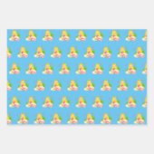 Onder de Zee Cute Blonde Mermaid Custom Name Inpakpapier Vel (Voorkant 2)