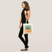 Onder de Zee Cute Brunette Mermaid Custom Name Tote Bag (Voorkant (model))