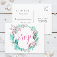 Onder de Zee Cyan Roze Witte Zomer RSVP