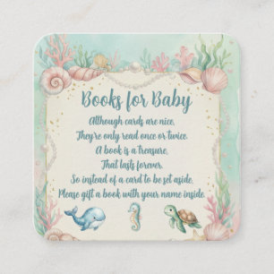 Onder de Zee Dieren Aquamarijn Baby Borrel Informatiekaartje