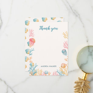 Onder de Zee Dieren Baby Shower Bedanktkaart Bedankkaart