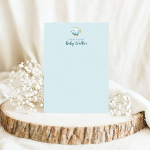 Onder De Zee Dieren Kleurrijke Baby Shower Notitiekaartje