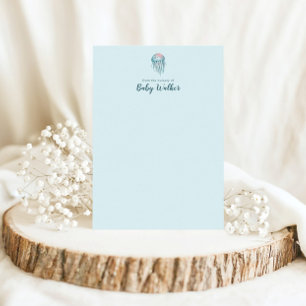 Onder De Zee Dieren Kleurrijke Baby Shower Notitiekaartje