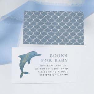 Onder de zee dolfijnboeken voor baby informatiekaartje