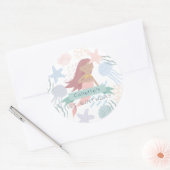 Onder de Zee Donkere huidskleur Ronde Sticker (Envelop)