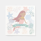 Onder de Zee Donkere huidskleur Servet (Voorkant)