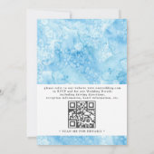 Onder de Zee Elegante Waterverf QR Code Huwelijk Kaart (Achterkant)