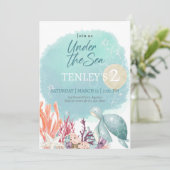 Onder de Zee, ELKE LEEFTIJD, Bewerkbaar, Splish Sp Kaart (Staand voorkant)