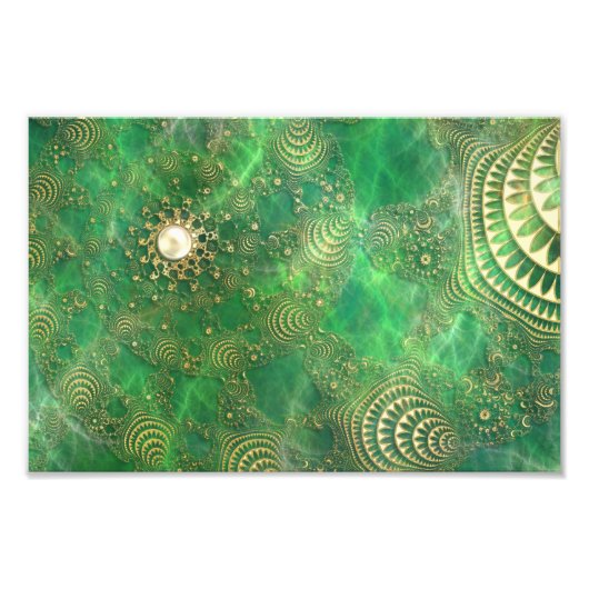 Onder de Zee Emerald Photo Print Foto Afdruk (Voorkant)