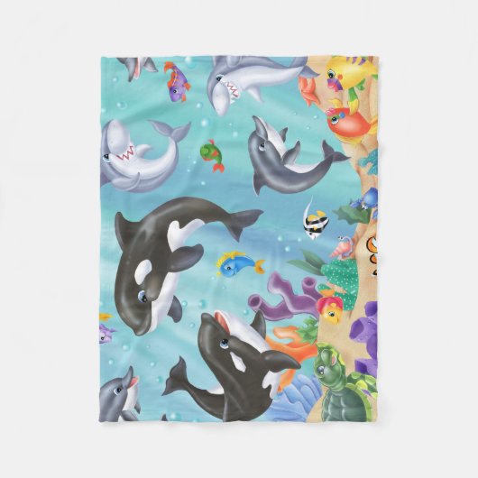 Onder de Zee Flannel Blanket Fleece Deken (Voorkant)