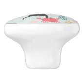 Onder de Zee Friends Pattern keramische knop (Zijkant)