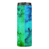 Onder de zee geïsoleerde tumbler blauwe waterverf thermosbeker (Achterkant)