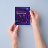 Onder de zee Glow Afstudeerfeest Flyer (Hand)