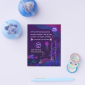 Onder de zee Glow Afstudeerfeest Flyer (Enkel)