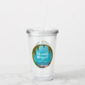 Onder de Zee Grot Mooie Oceaan Wezens Verjaardag Acryl Drinkbeker (Achterkant)