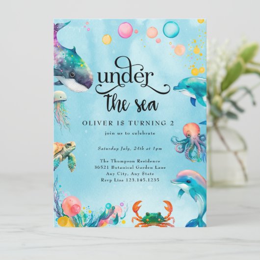 Onder de Zee Kaart (Staand voorkant)