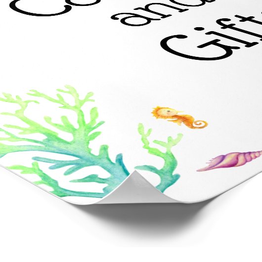 Onder de Zee Kaarten en cadeautjes Poster (Hoek)