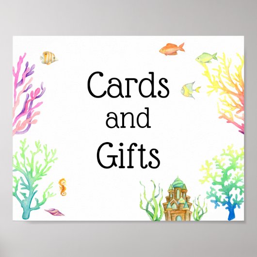 Onder de Zee Kaarten en cadeautjes Poster (Voorkant)