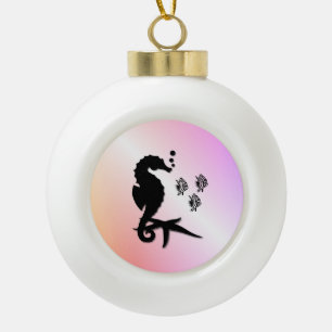 Onder de zee keramische bal ornament