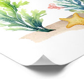 Onder de zee kleurrijke babyshower welkom poster (Hoek)