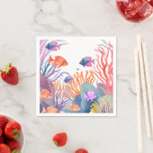 Onder de Zee Koraalrif Aquarel Servet (Insitu)